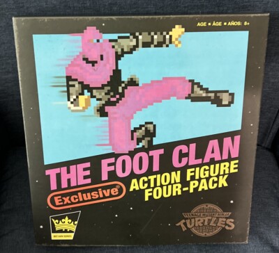 BST AXN TMNT The Foot Clan Exclusive Action Figure NEW 4-Pack Sealed 2022 Arcade