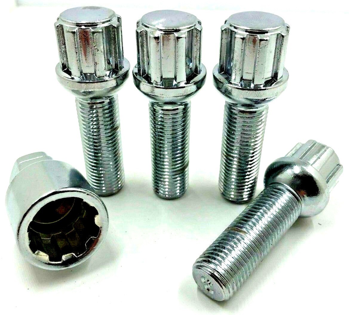 4 x ALLOY WHEEL LOCKING BOLTS MERC M14 X 1.5 40MM RADIUS NUTS LUGS