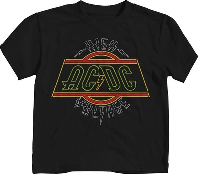 AC/DC cd lgo ELECTRIC / HIGH VOLTAGE Official Child Toddler KID SHIRT 4T new