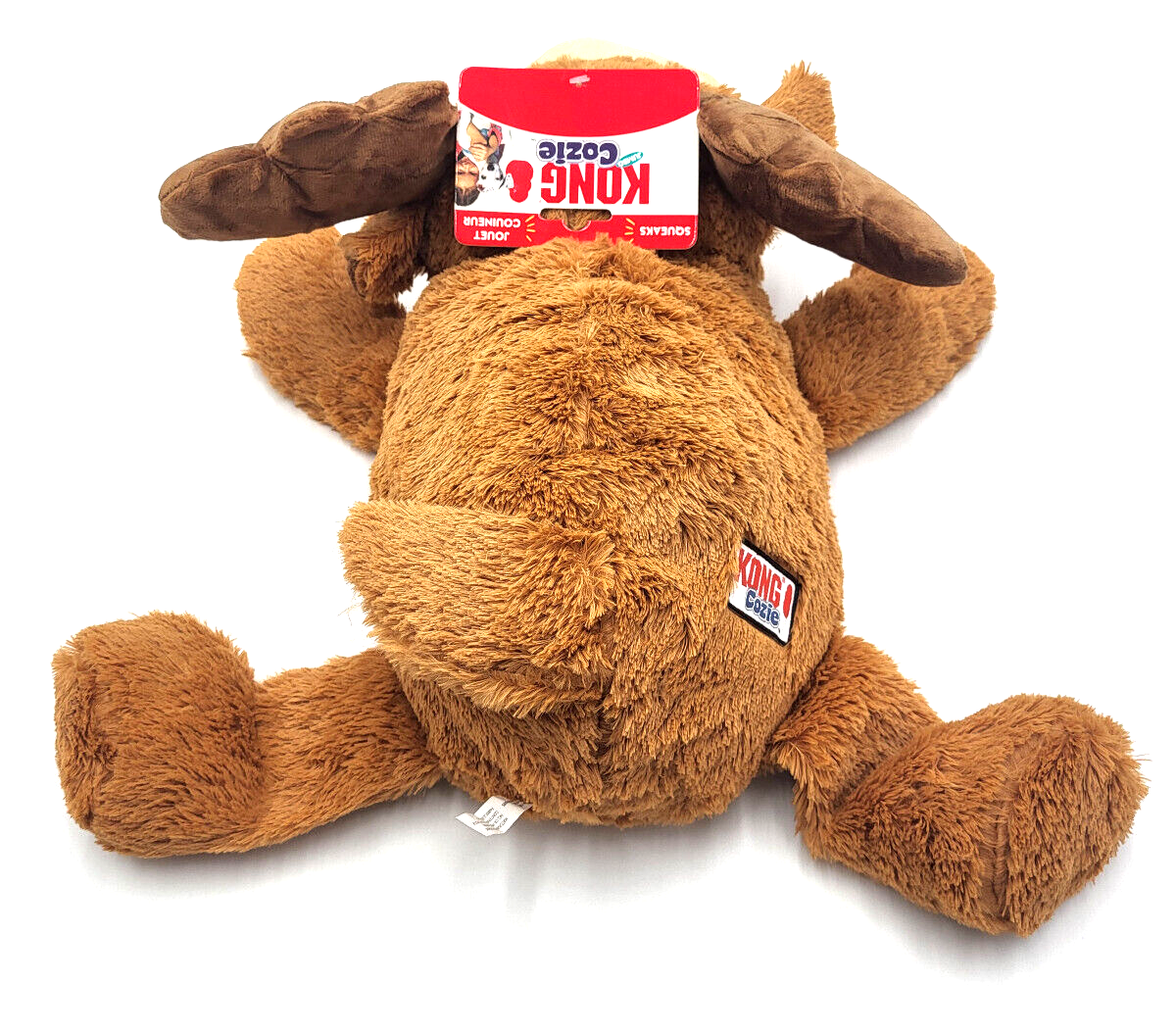 KONG Cozie Jumbo Marvin Moose Squeaky Plush Toss & Shake Dog Comfort Toy 20x16"