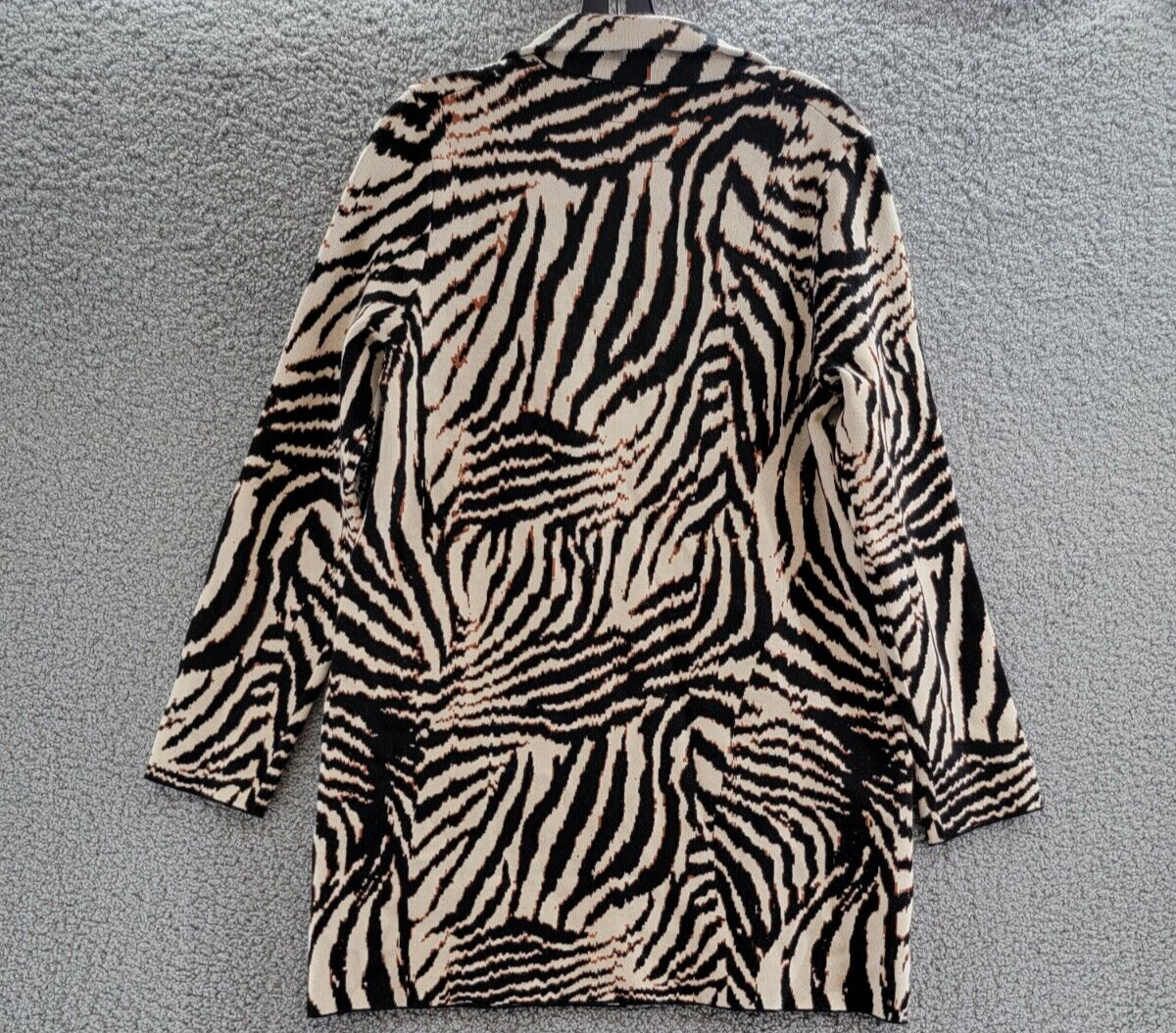 Liverpool Los Angeles Open Front Coatigan Sweater Women's S Abstract Zebra L/S - Picture 10 of 15