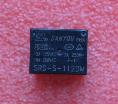 2pcs SRD-S-112DM 12VDC 15A 125VAC 4Pins Relay