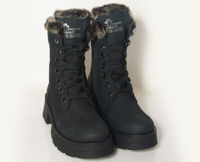 Pre-owned Panama Jack Clare B1 Booti Nobuck Negro Black