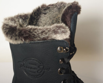 Pre-owned Panama Jack Clare B1 Booti Nobuck Negro Black