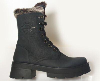 Pre-owned Panama Jack Clare B1 Booti Nobuck Negro Black