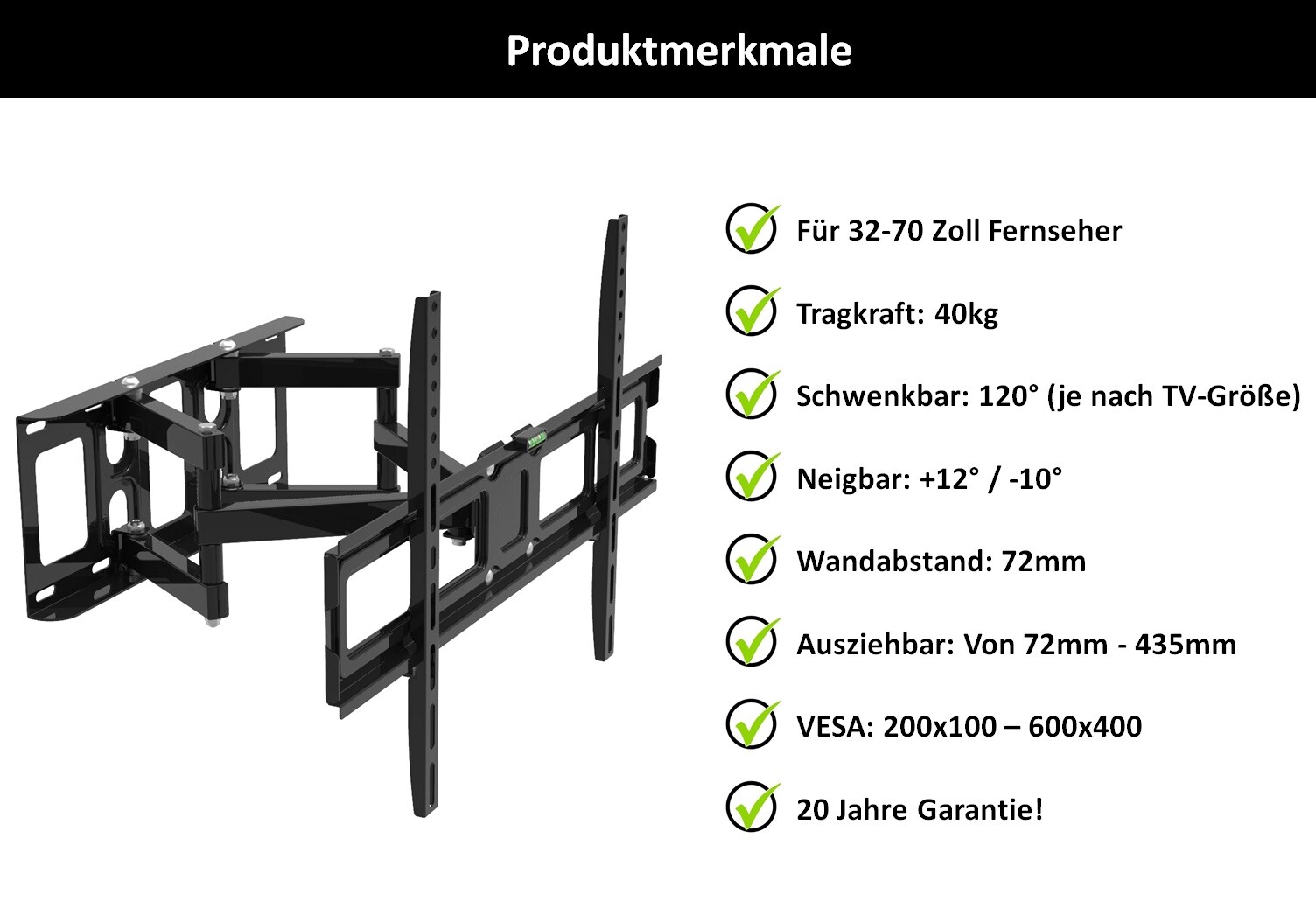 TV Fernseher Wandhalterung A158 für SAMSUNG 50 Zoll UE50NU7090 UE50RU7419UXZG