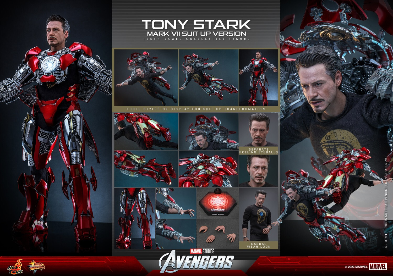 Hot Toys 1/6 MMS718 Avengers Iron Man MK7 Action Figure