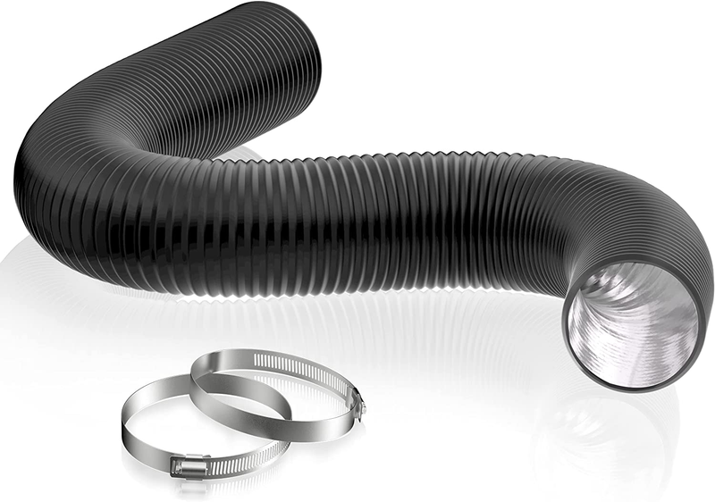3 Inch 16Ft Dryer Vent Hose, PVC Silencer Duct Flexible Ducting Noise Reducer, V
