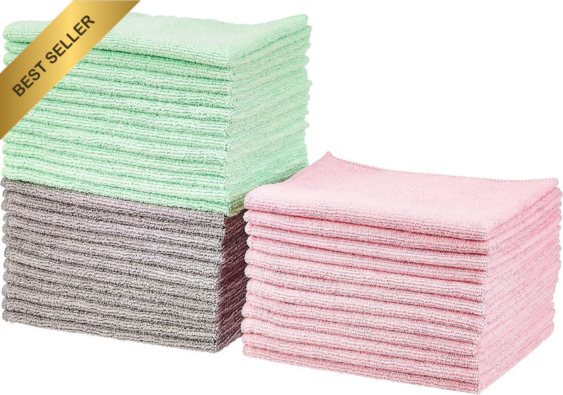 Microfiber Cleaning Cloths, Non-Abrasive, Reusable and Washable - Pack of 36, 30