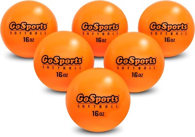 Weighted Training Ball Set Hitting/Pitching Softball Heavy Duty 6 Pack Orange