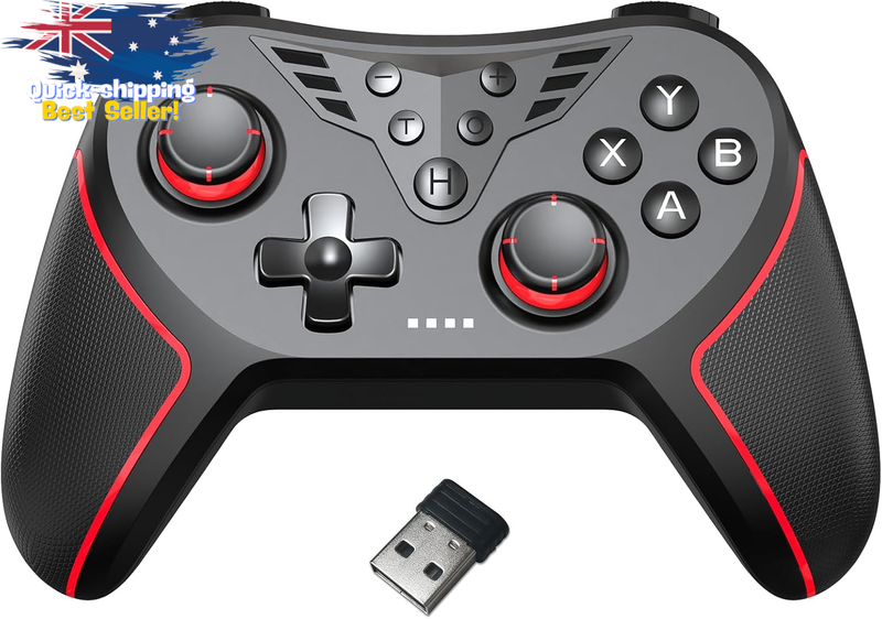 Wireless Gaming Controller 2.4G, Hall Joystick, Programmable, Vibration