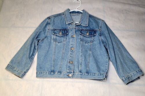 Newport News Jeanology Collection Girls/Teens Blue Denim Jacket Size 14 F4738