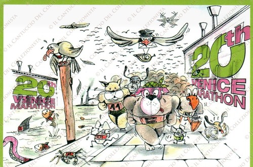 2005 20th Venice Marathon Maratona Stra Venezia Cartolina illustrata - Picture 1 of 2