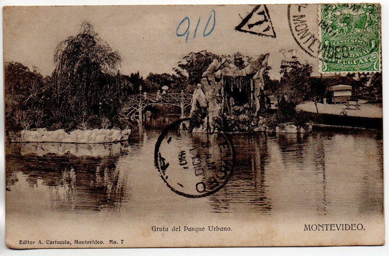 Uruguay - Old Postcard - Montevideo - Gruta Del Parque Urbano