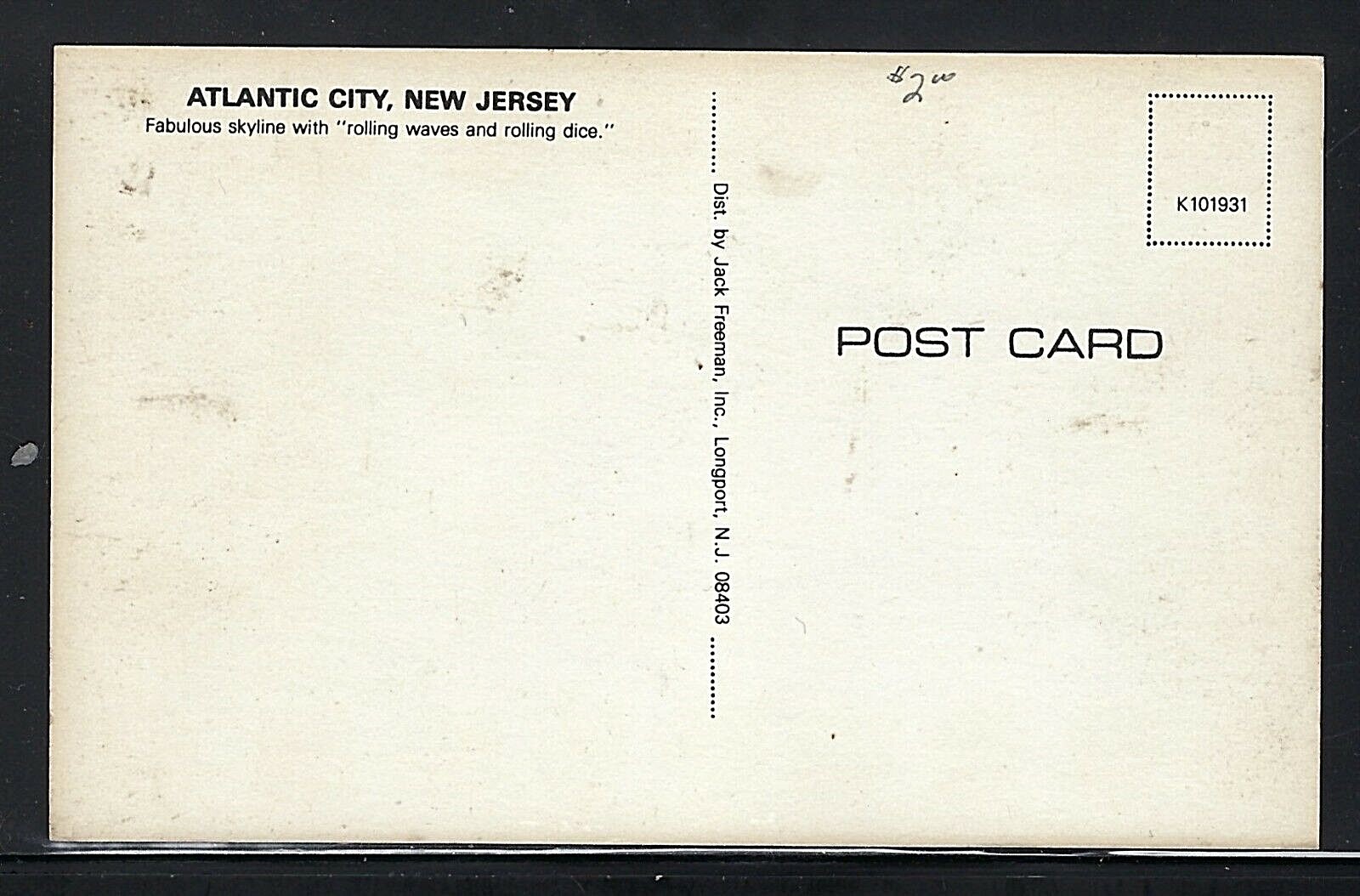 NMSTAMPSNSTUFF: ATLANTIC CITY NJ - ATLANTIC CITY NEW JERSEY - UNPOSTED