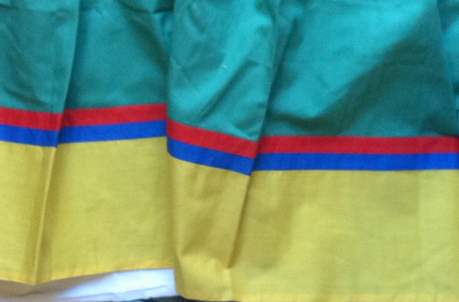 Vintage Cotton 1950's Bibbed Apron Appliqued pocket & Bias Trim  Good Condition