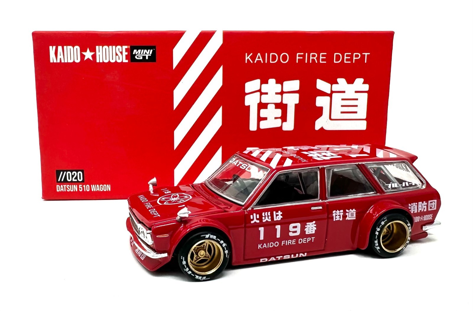 MINIGT 街道ハウス　DATSUN KAIDO 510 WAGON　チェイス Chase! Kaido House x Mini GT 1:64 Datsun 510 Wagon Kaido