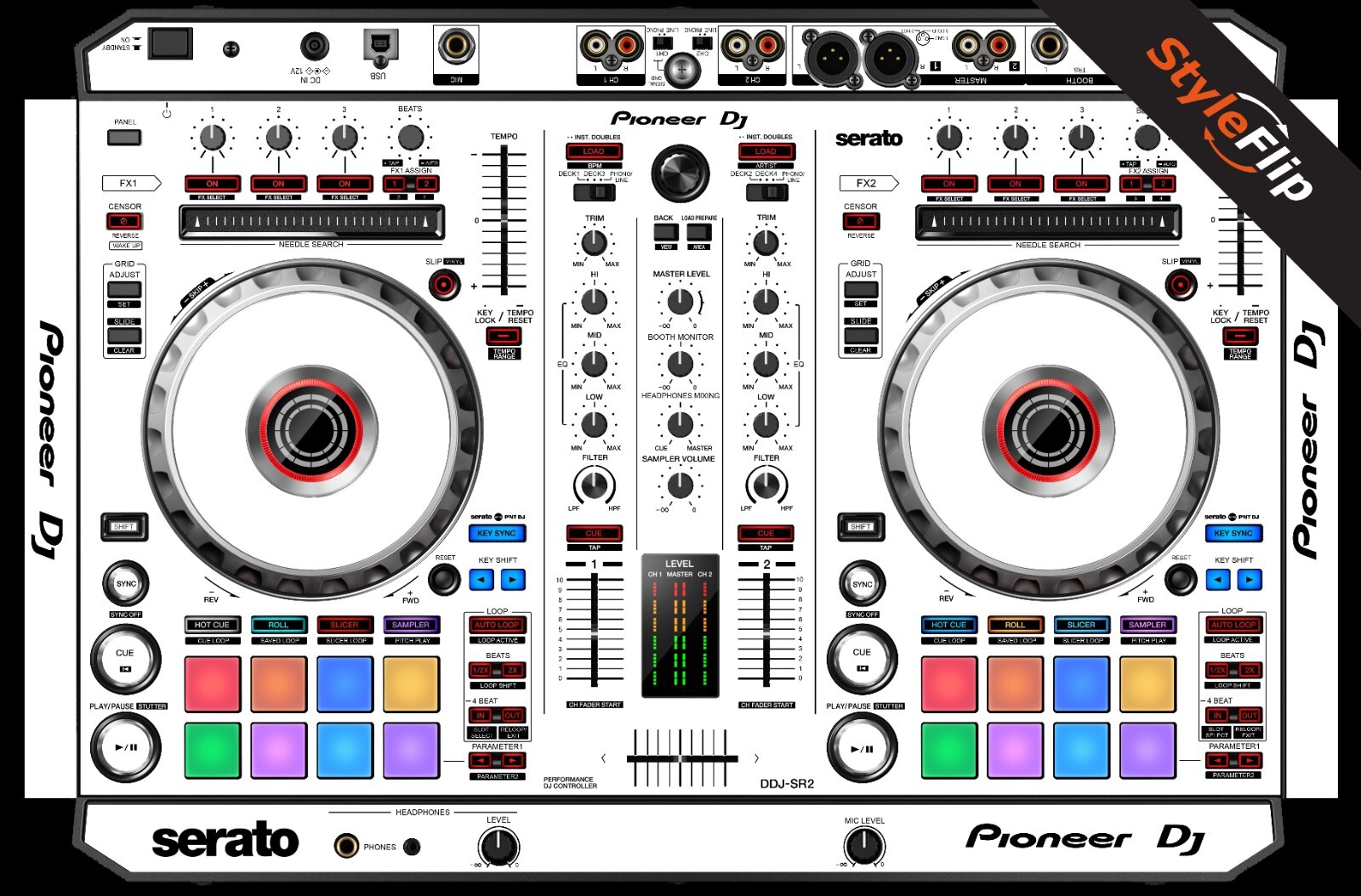 Pioneer DDJ-SR2 Skin | Color White | Protective Decal