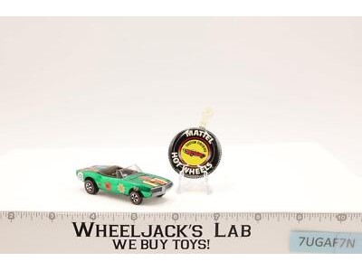 Custom Firebird Green 1968 Mattel Hot Wheels Redline RL w/ Button NICE!