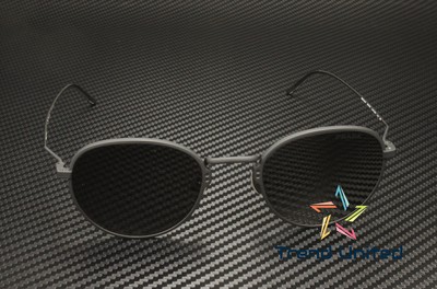 Pre-owned Prada Pr 53ws 04q5s0 Matte Black Dark Grey 50 Mm Men's Sunglasses In Gray