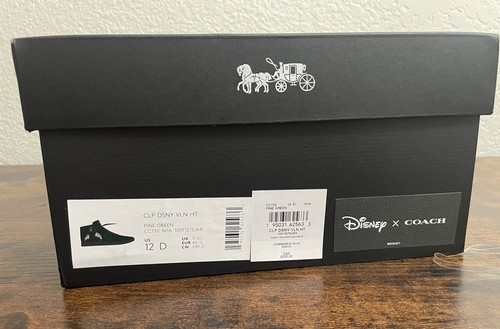 Pre-owned Coach Disney X  Clip High Top Sneaker With Maleficent Dragon Motif Cc730 In Green