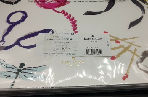 Kate Spade NOTEBOOK FAVORITE THINGS gold spiral 8.25”X 6”