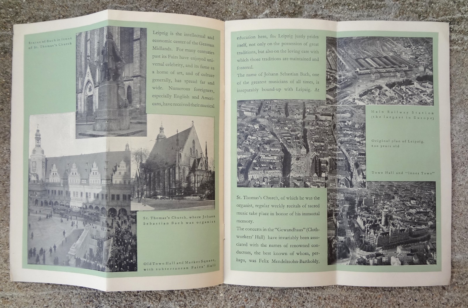 GERMANY Leipzig vintage fold-out brochure ca 1932 in English Railroads buildings