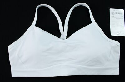 Athleta Women's Light Impact Racerback Vital Bra A-C WR4 Bright White Large NWT