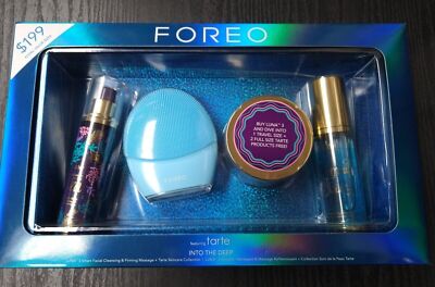 FOREO Gift Box Featuring Tarte INTO the Deep LUNA 3  NEW 
