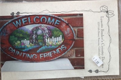 LLYNETTE BREDOW'S COUNTRY DESIGN WELCOME PAINTING FRIENDS TOLE FOLKART PATTERN