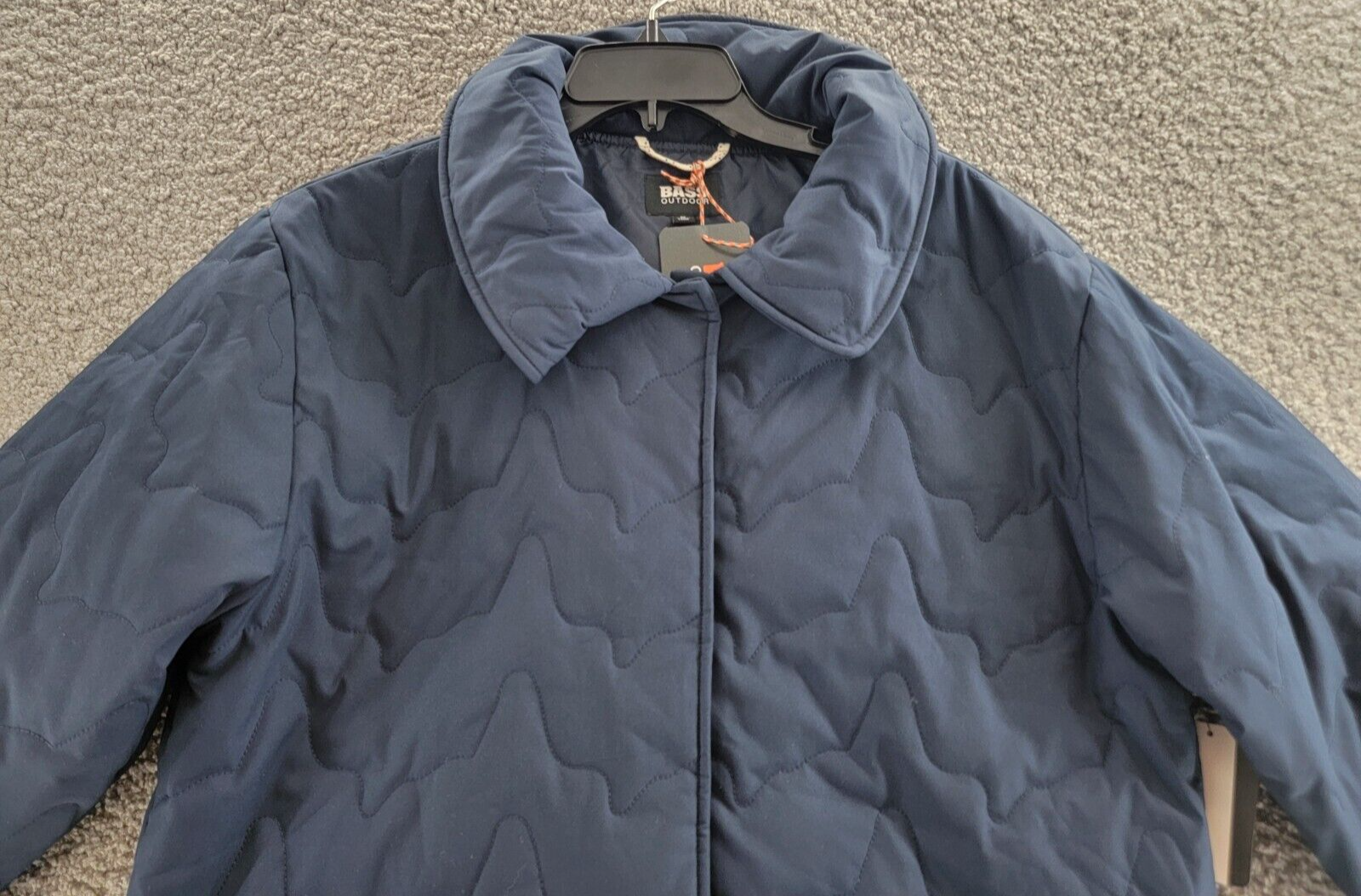 Bass Outdoor Quilted Long-Sleeve Jacket Women M Navy Blue - Picture 3 of 14