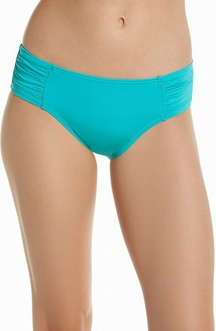 Tommy Bahama 188644 Womens Swimwear Shirred Bikini Bottom Blue Size Large