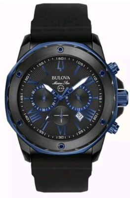 NEW Bulova Marine Star Blue Dial Men's Watch Model  98B410, Canadian  seller 