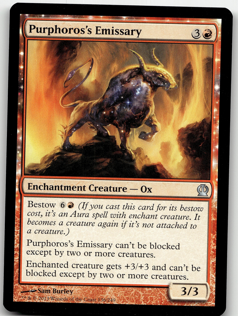 Purphoros's Emissary 2x FOIL THS MTG Theros Uncommon MINT red Purphoros's Emissary 2x FOIL THS MTG Theros Uncommon MINT red