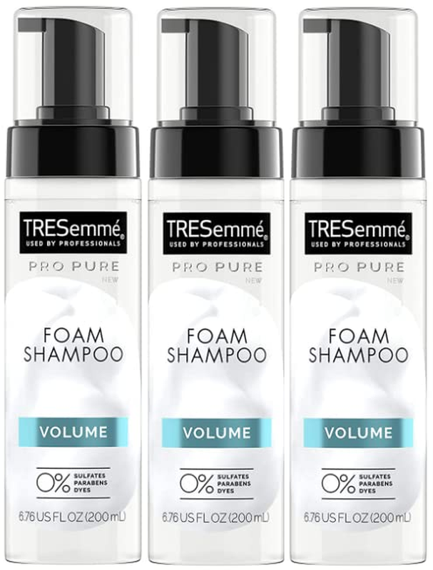 Tresemme Pro Pure Volume Foam Shampoo, Paraben Free, Dyes Free, 6.76 Oz (200 Ml)