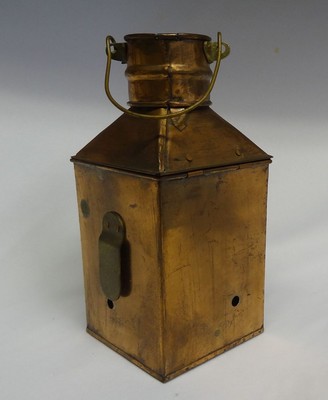 Nautical VTG CWC Starboard Ship decor Copper Tin Lantern Tea Light Candle ??
