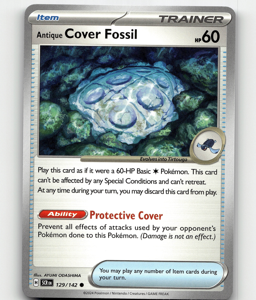 ポケモン　トランプ　サファイア Antique Cover Fossil - 129/142 - Common - SV07: Stellar