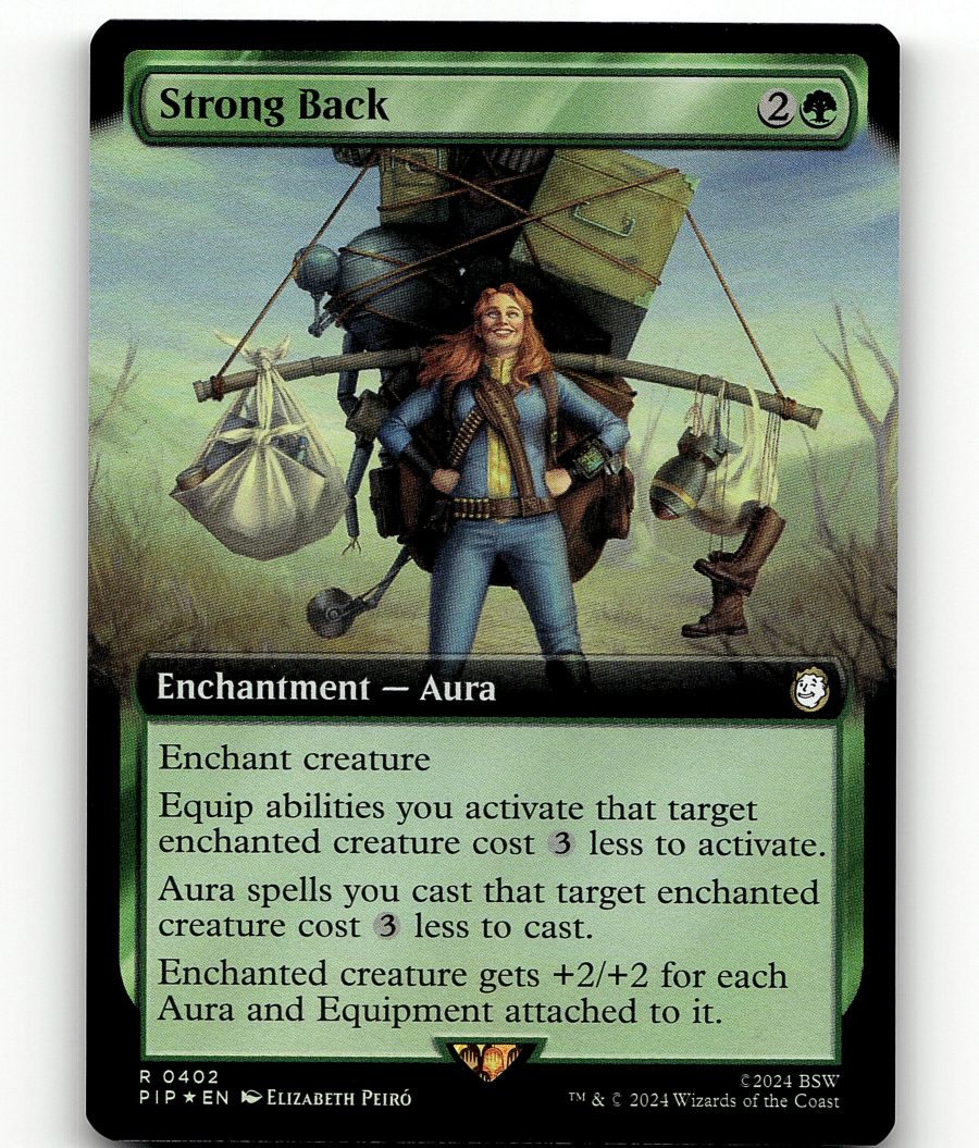 FOIL - MTG Strong Back (Extended Art) - Universes Beyond