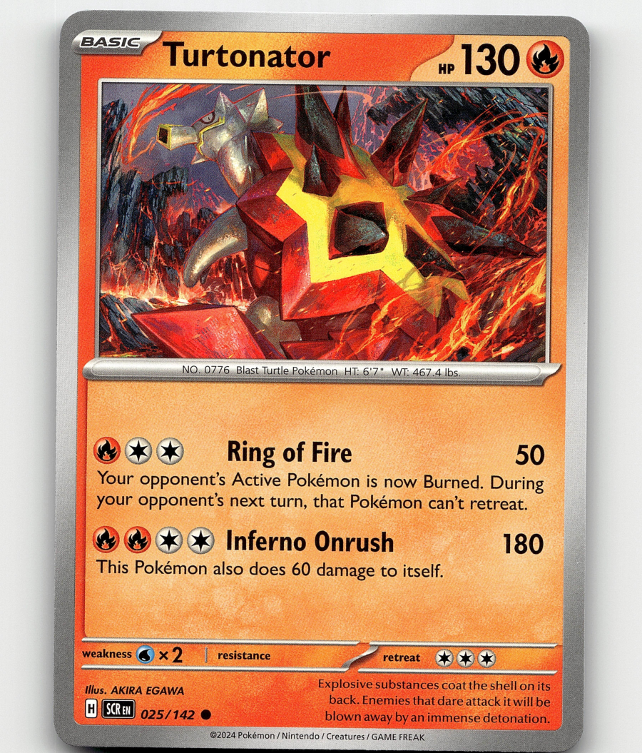 【2個セット】TARPtoTARP 5th Anniversary ver REVERSE HOLO Turtonator 025/142 NM / M Stellar Crown Pokemon