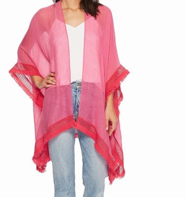 Cejon Womens Grazer Crinkle Cover-Up & Cape Fuchsia, One Size