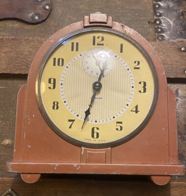 Rare Vintage Gilbert Alarm Desk Windup Clock! Works Great!