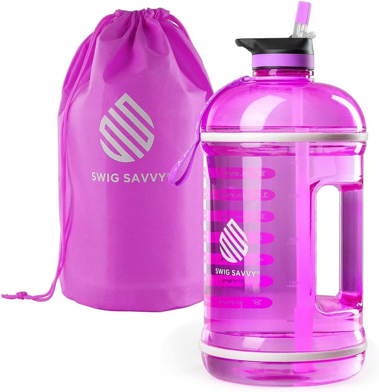With Straw Lid And Storage Sleeve, Pink, 1