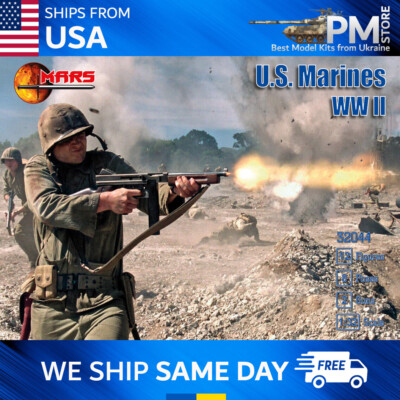Mars Figures 32044 US Marines WW II 12 figures 1/32 | eBay