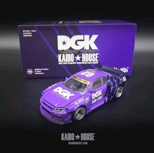 ミニカー KAIDO HOUSE R34 white/ purple sealed Mini GT x Kaido House - Nissan Skyline GTR R34 Kaido Works