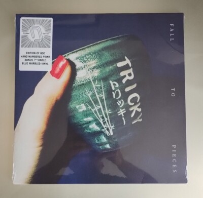 TRICKY-BLUE MARBLED VINYL LP + 7  + PRINT-FALL TO PIECES 800 ONLY MINT
