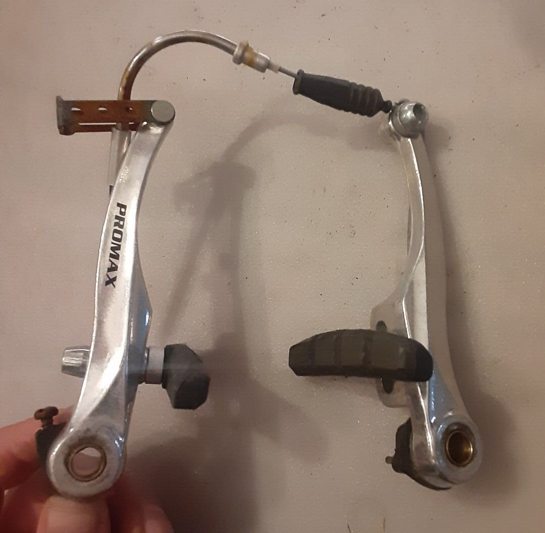 PROMAX: 1 single Bike Bicycle V Brake Calipers, 108 mm , black, pads ok