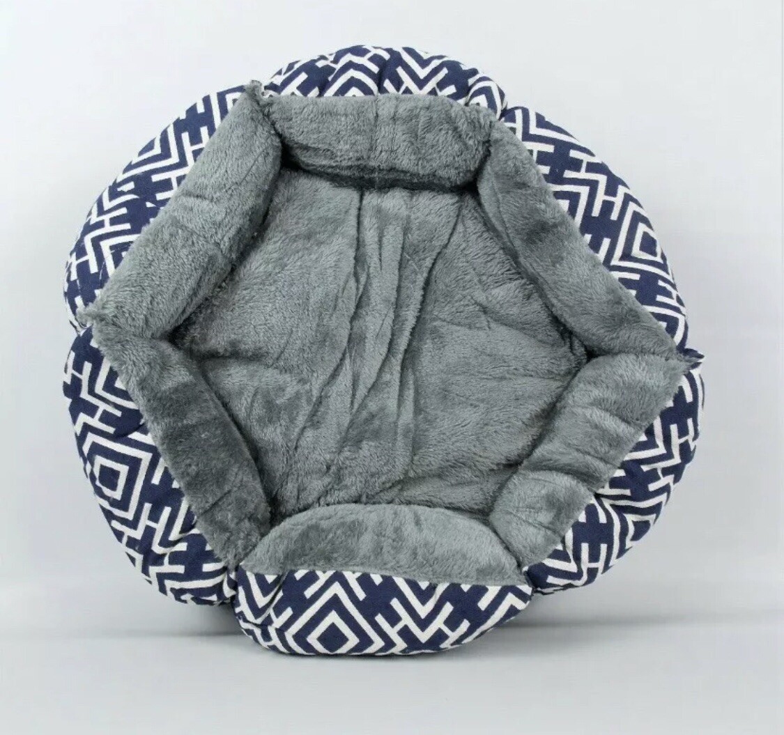 - Donut Plush Self Warming - 18”blue Hexagon Design