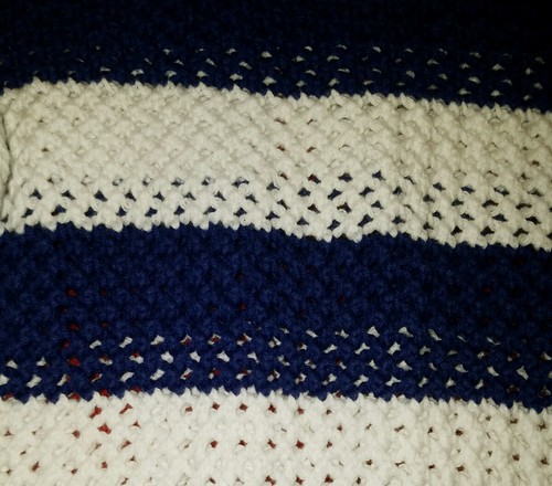 CRAZY 8 BLUE WHITE STRIPED CROCHET PULLOVER SWEATER TOP GIRLS TODDLER SIZE XS 4