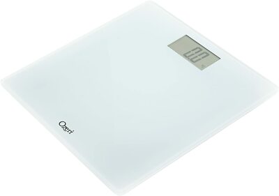 Ozeri Precision Digital Bath Scale (400 Lbs Edition), In Tempered Glass White
