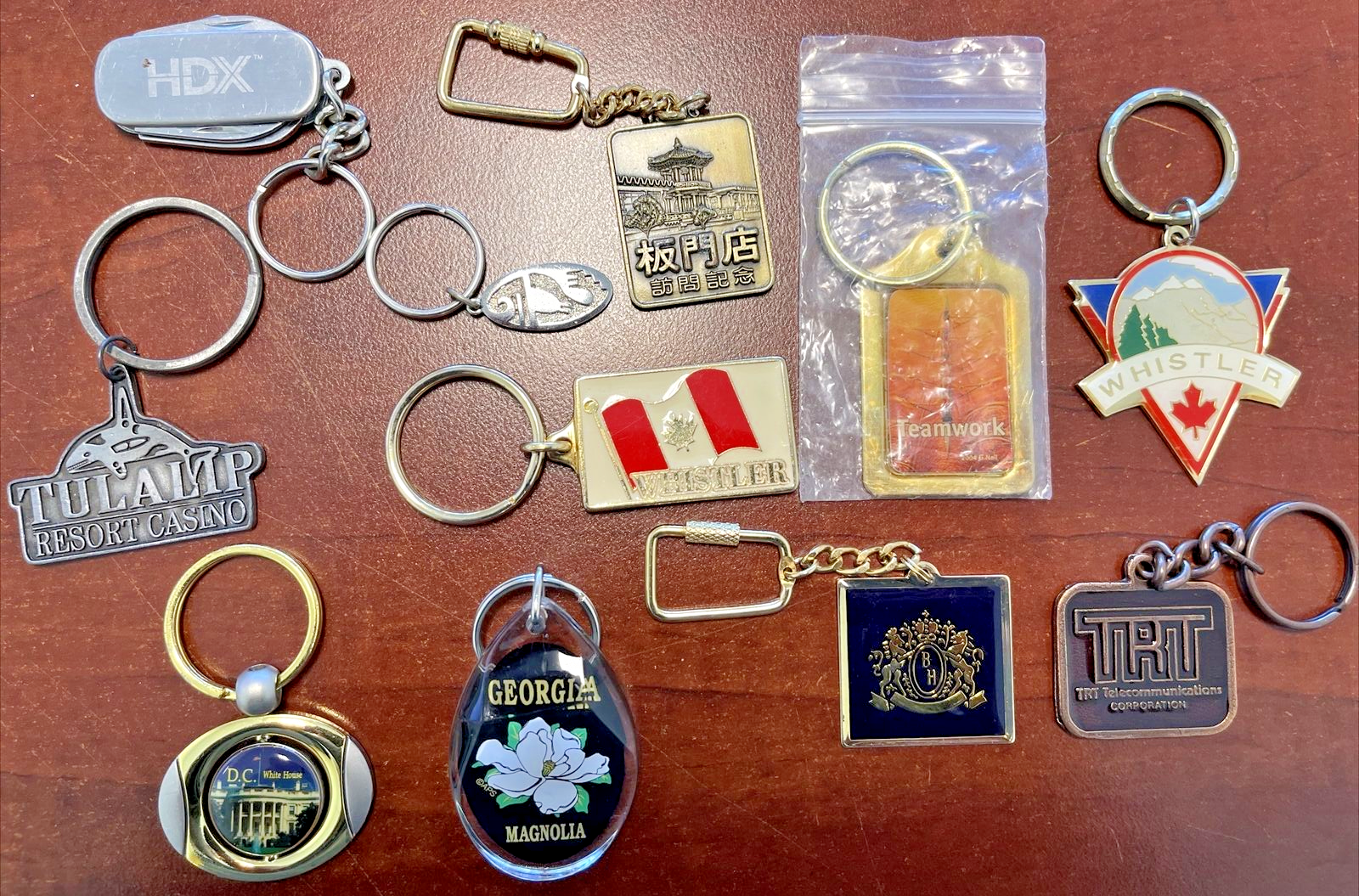 US JUNK KEY-CHAIN ／ VINTAGE Vintage~biker~keychain~keyring~rubber~dealer~motorcycle